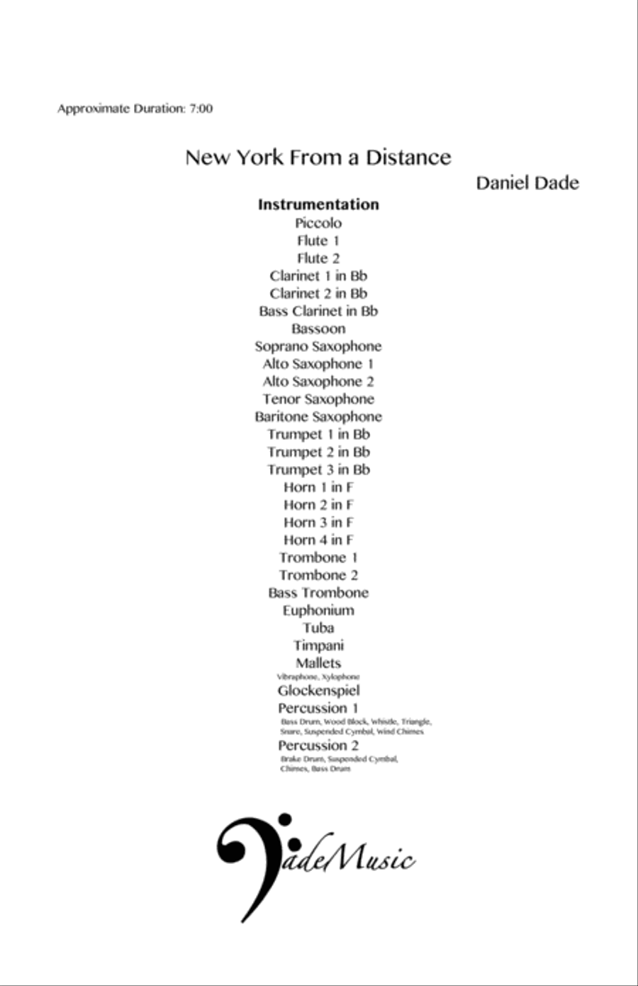New York From a Distance Concert Band scores gallery preview page 2