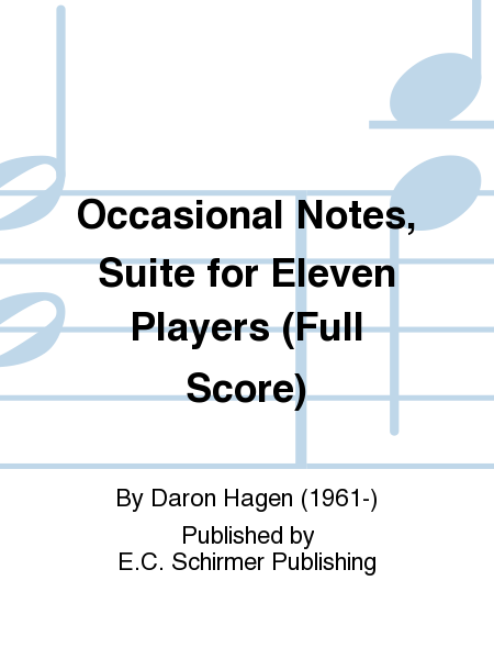 Occasional Notes, Suite for Eleven Players (Additional Full Score) image number null