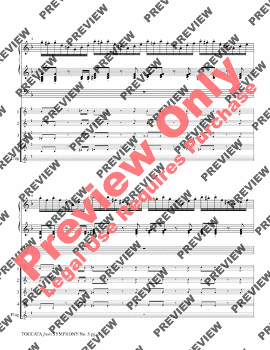 Toccata (from Symphony No. 5) Small Ensemble scores gallery preview page 5
