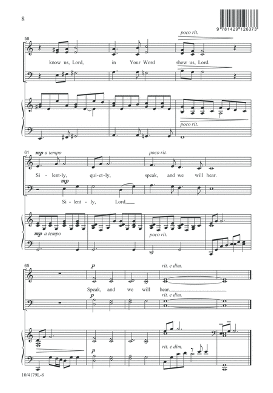 Speak and We Will Hear Speak and We Will Hear 4-Part scores gallery preview page 8