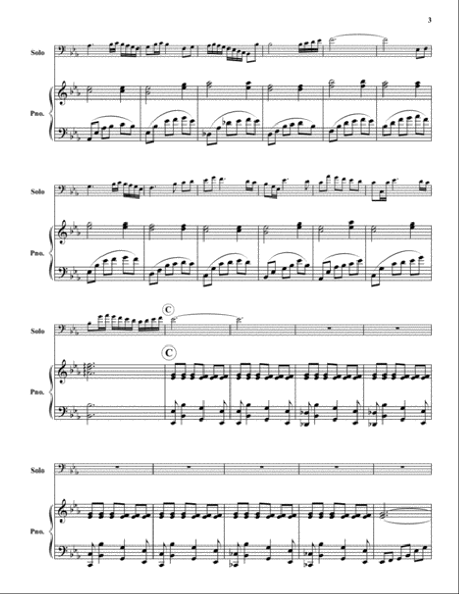 Lauren's Lullaby (for my daughter) Euphonium scores gallery preview page 3