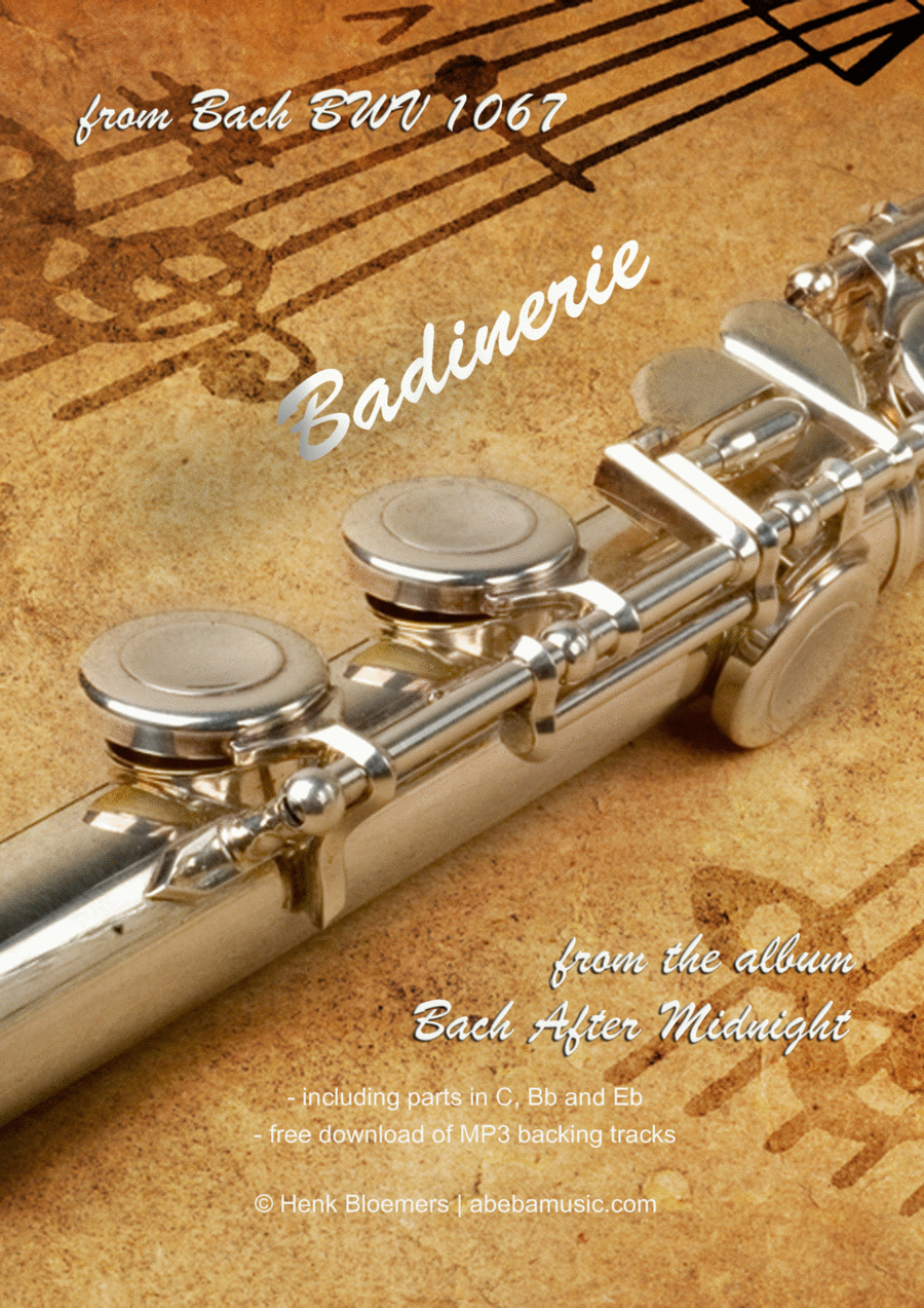 Badinerie from Bach BWV 1067 Small Ensemble scores gallery preview page 1