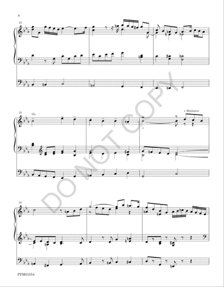 Three Organ Preludes on Psalm Tunes Organ Solo scores gallery preview page 11