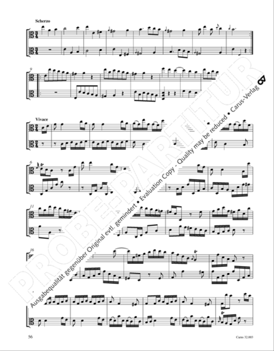 Gesamtausgabe Band 3 (Kammermusik: Duette, Solo- und Triosonaten) Score scores gallery preview page 77