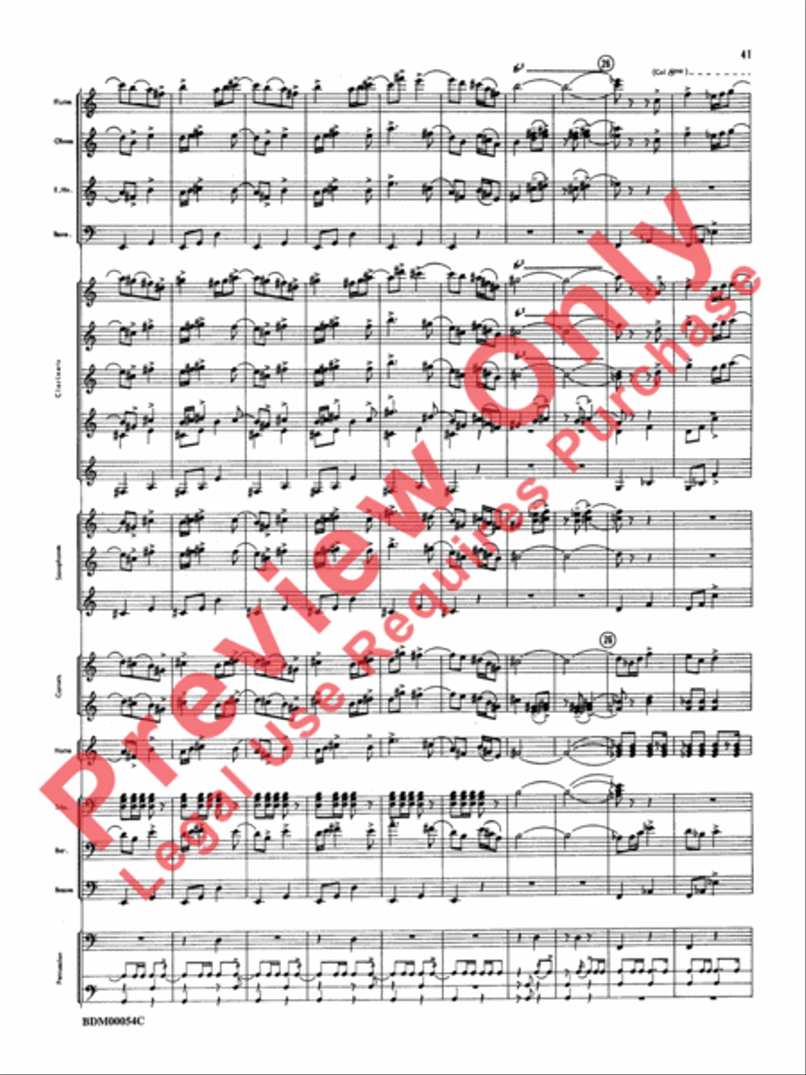 Symphonic Suite Concert Band scores gallery preview page 44