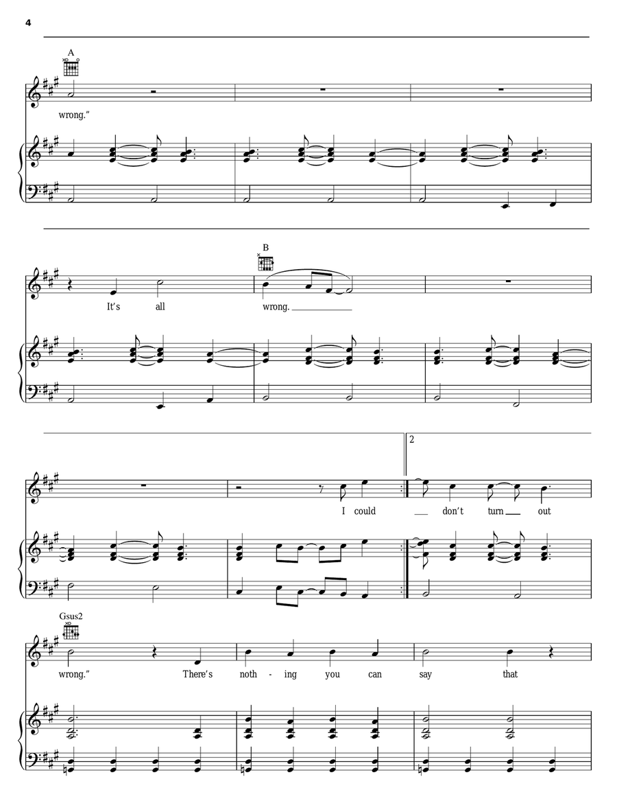 I'll Believe You When Piano, Vocal, Guitar scores gallery preview page 4