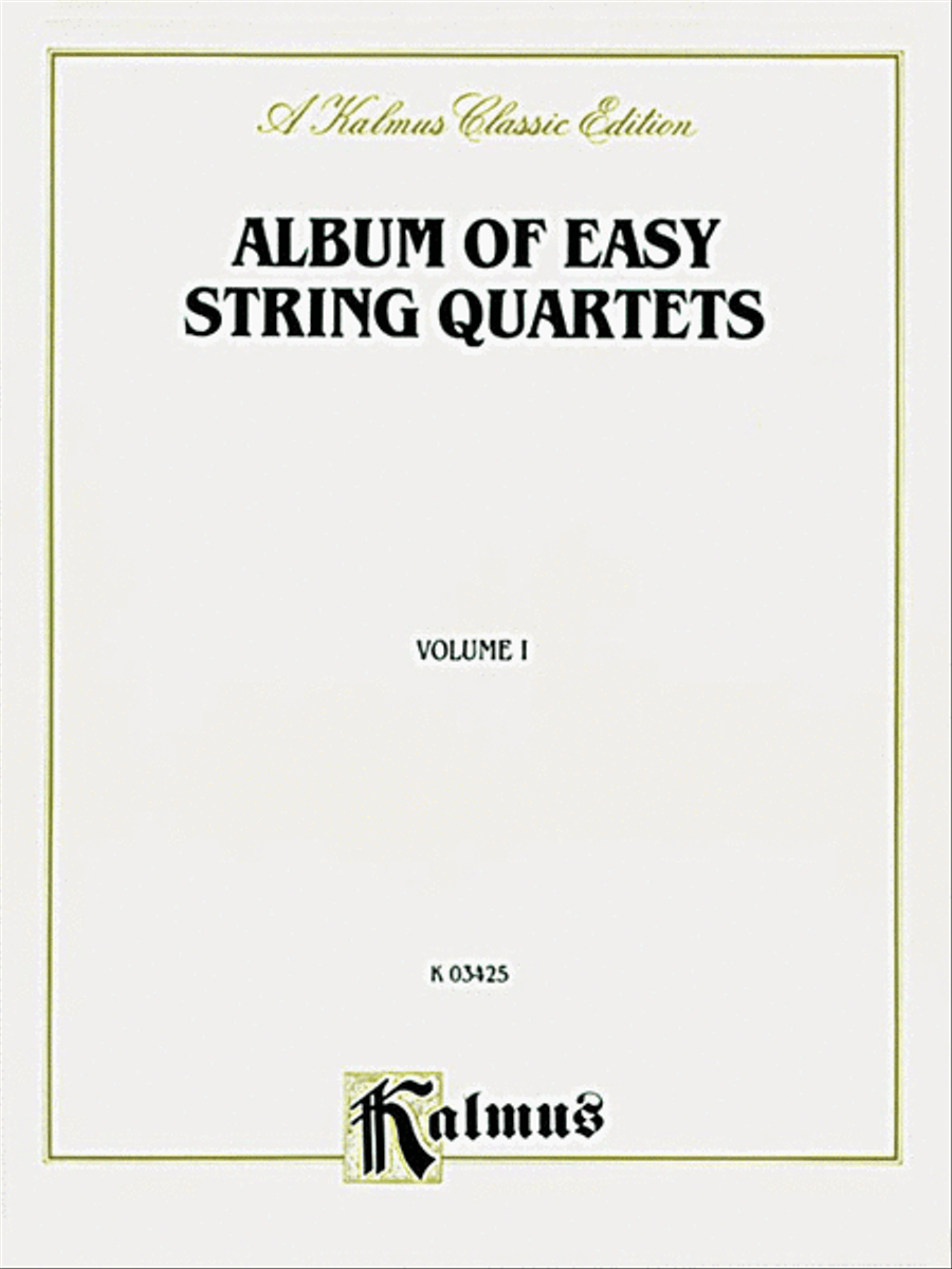 Album of Easy String Quartets, Volume 1 String Quartet scores gallery preview page 1