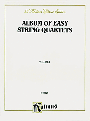 Book cover for Album of Easy String Quartets, Volume 1