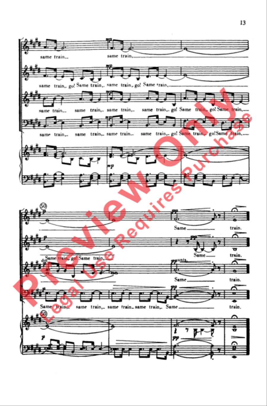 Same Train 4-Part scores gallery preview page 12