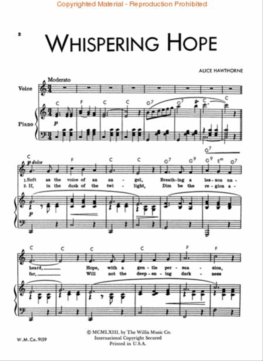 Whispering Hope Tuba scores gallery preview page 2