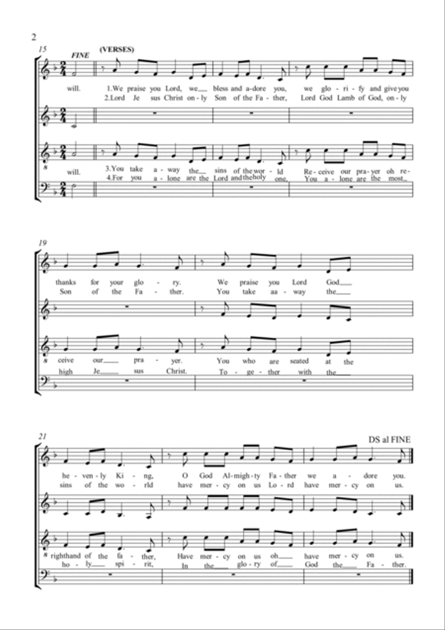 St. Don Bosco Mass St. Don Bosco Mass 4-Part scores gallery preview page 4