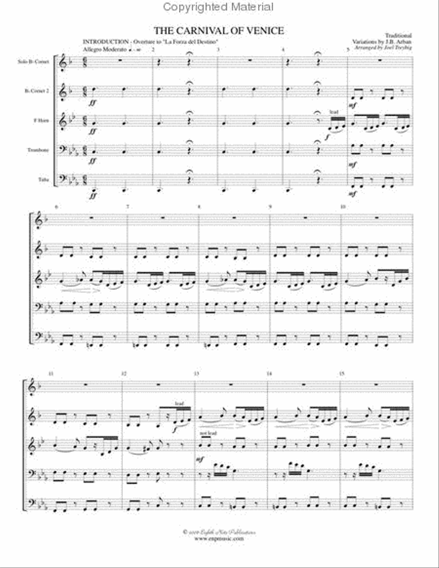 The Carnival of Venice Brass Quintet scores gallery preview page 2