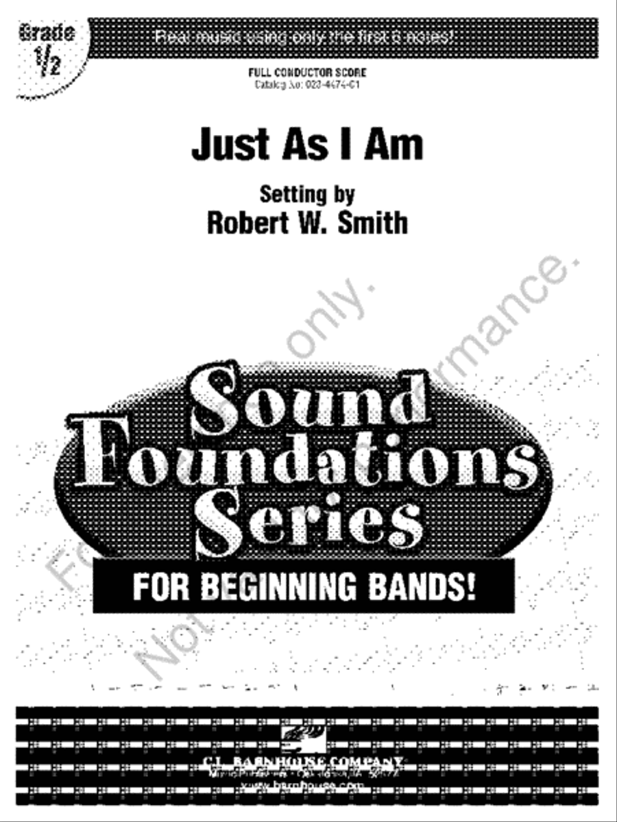 Just As I Am Concert Band scores gallery preview page 2