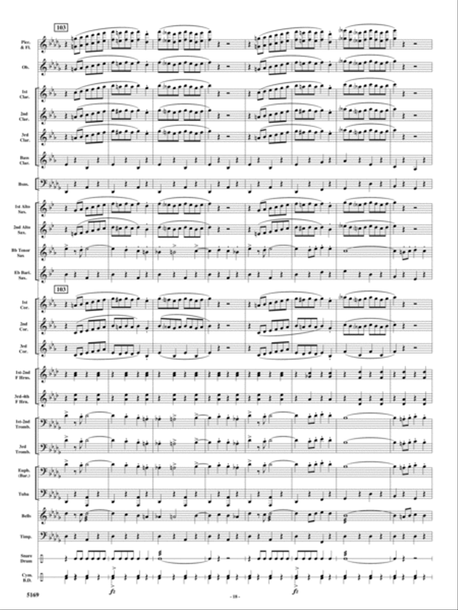 Rolling Thunder Concert Band scores gallery preview page 17