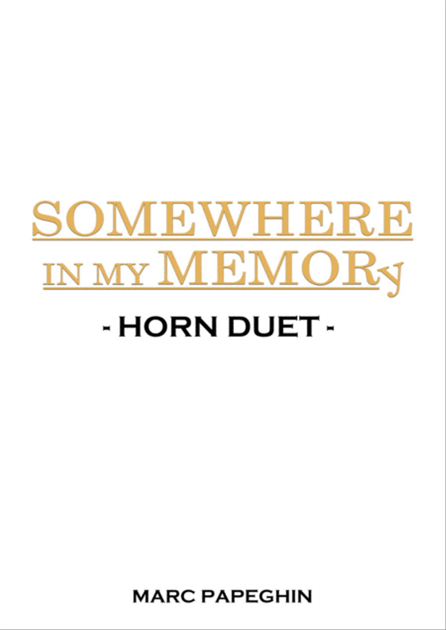 Somewhere In My Memory // French Horn Duet image number null