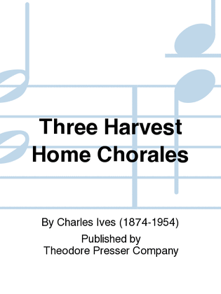 Book cover for Three Harvest Home Chorales
