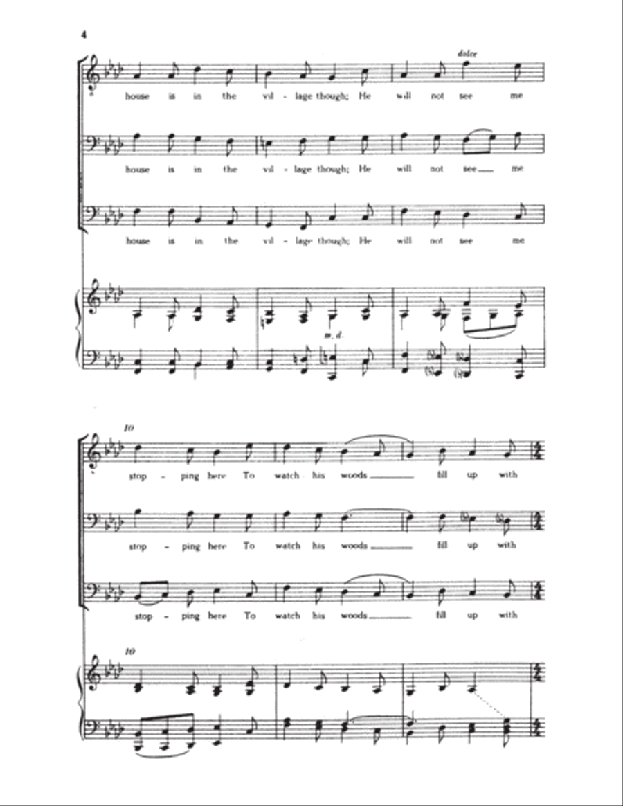 Stopping by Woods on a Snowy Evening 3-Part scores gallery preview page 3
