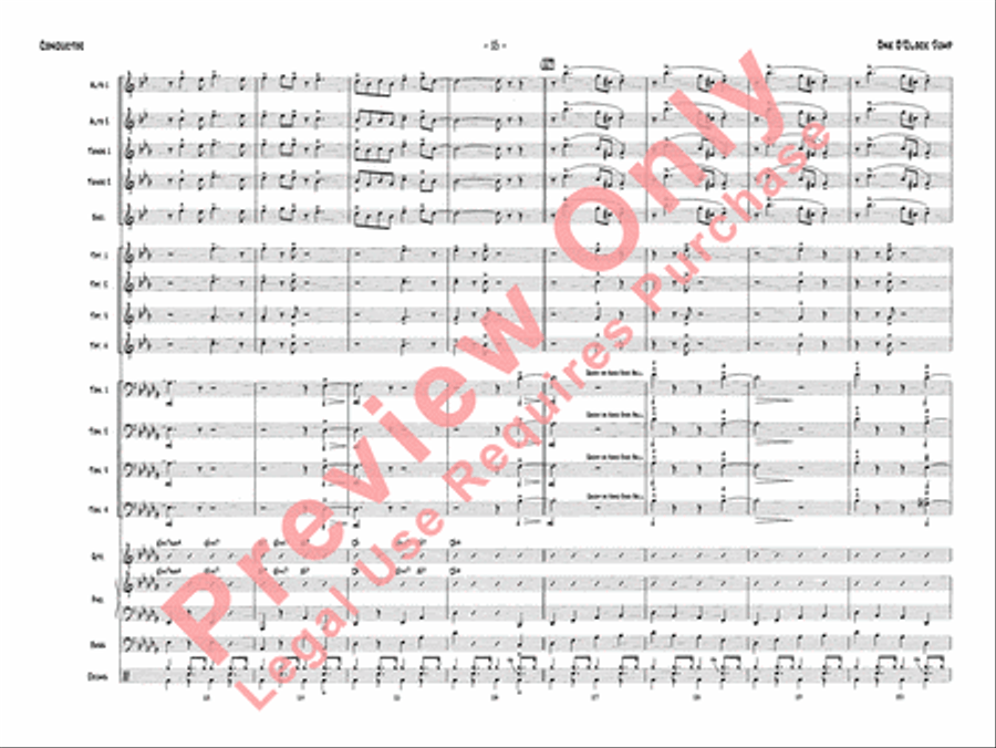 One O'Clock Jump Jazz Ensemble scores gallery preview page 18