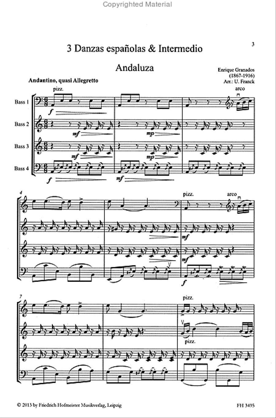 3 Danzas espanolas & Intermedio Double Bass scores gallery preview page 2