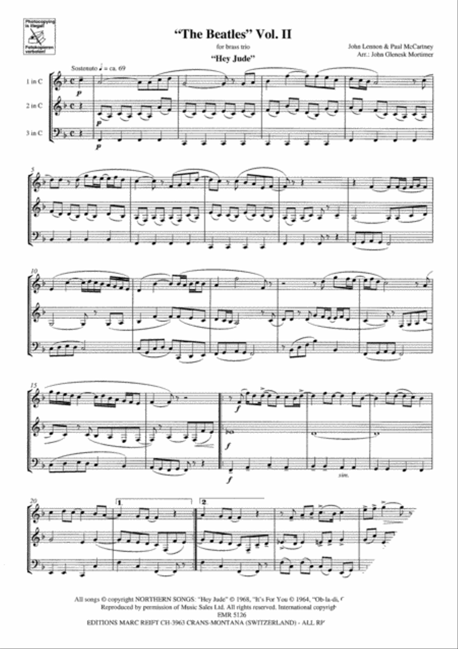 The Beatles Volume 2 The Beatles Volume 2 Brass Trio scores gallery preview page 8
