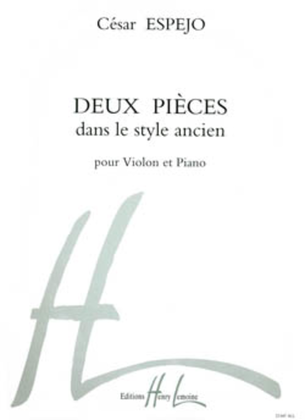 Book cover for Pieces Dans Le Style Ancien (2)