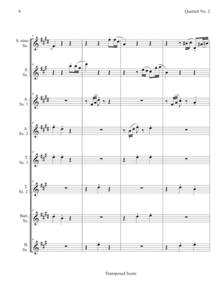 Beethoven No. 2, Opus 18 (Mvt 3) (sax. 8) (score & parts)