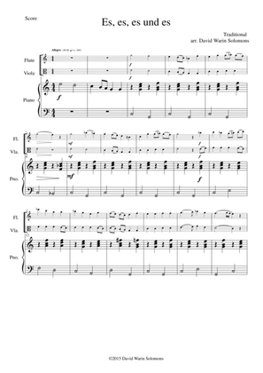 Book cover for Es es es und es for flute, viola and piano