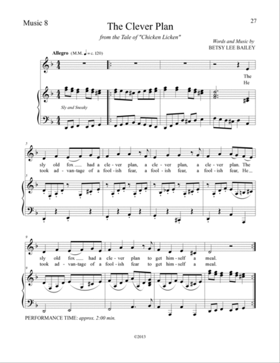 The Tale of Chicken Licken - Score Part 2 2021 Piano, Vocal, Guitar scores gallery preview page 5