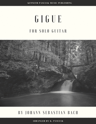 Book cover for Gigue in D Minor from Partita 2 (BWV1004) (for Solo Guitar)