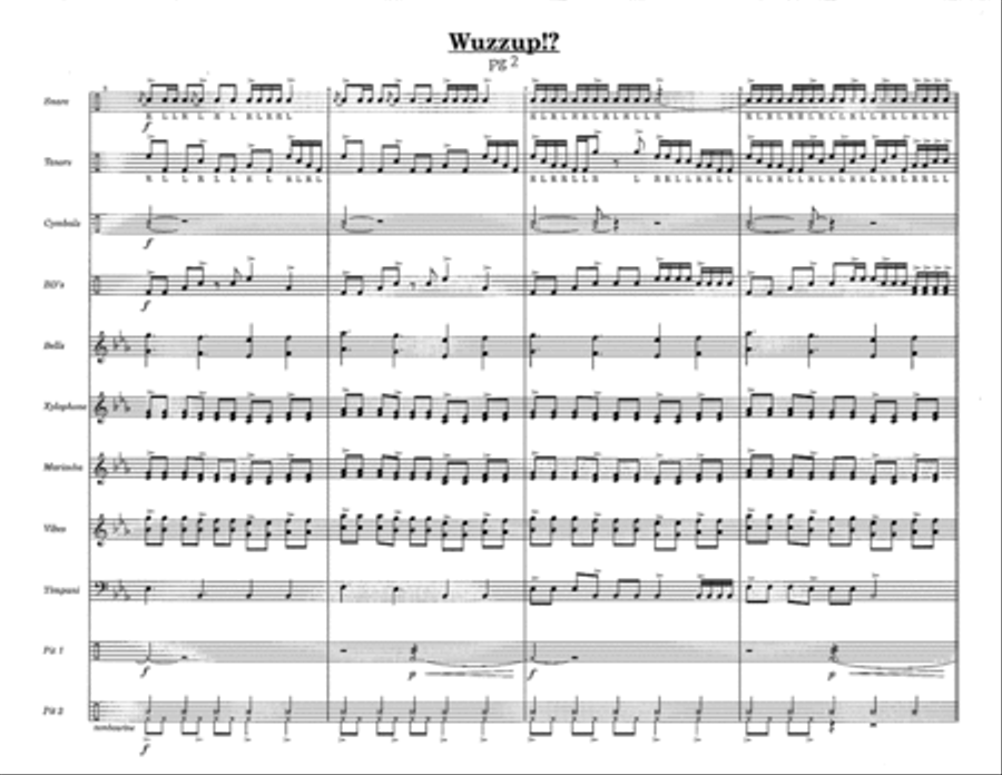 Wuzzup!? w/Tutor Tracks Percussion Ensemble scores gallery preview page 4