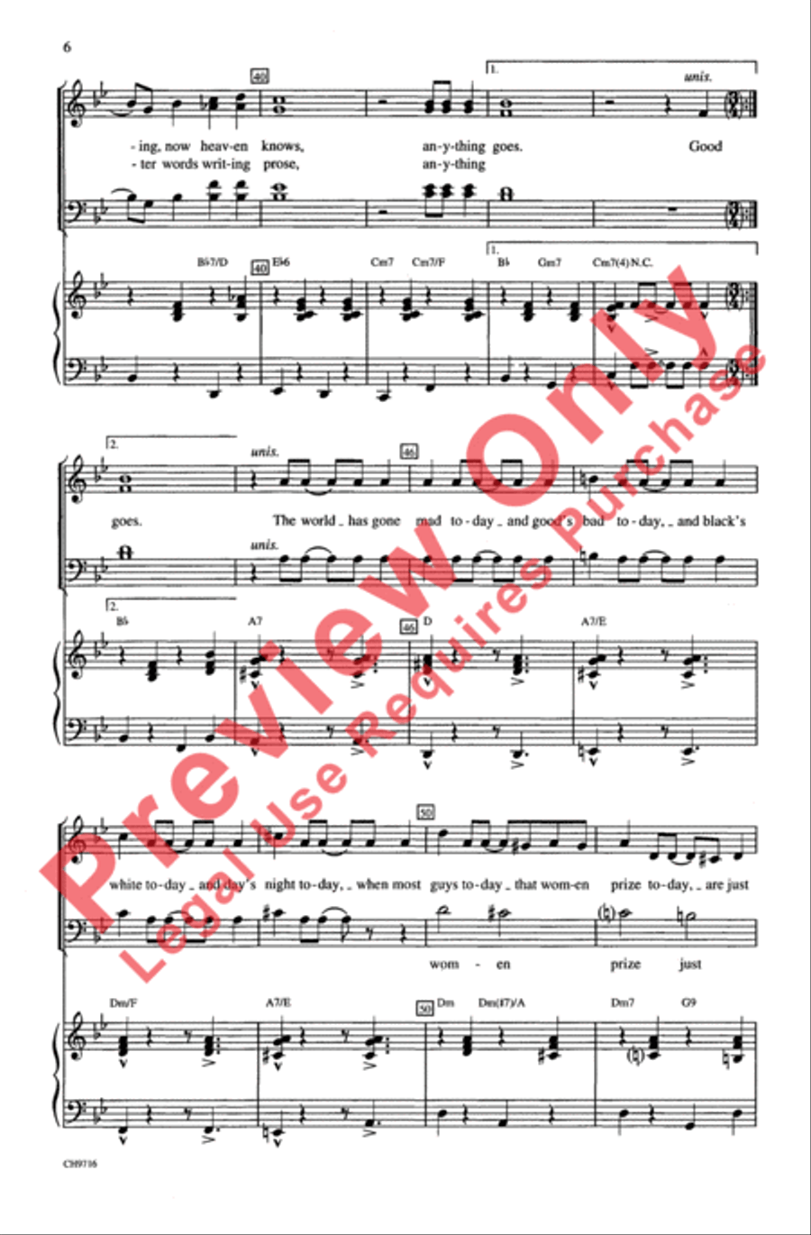 Anything Goes Anything Goes 4-Part scores gallery preview page 5