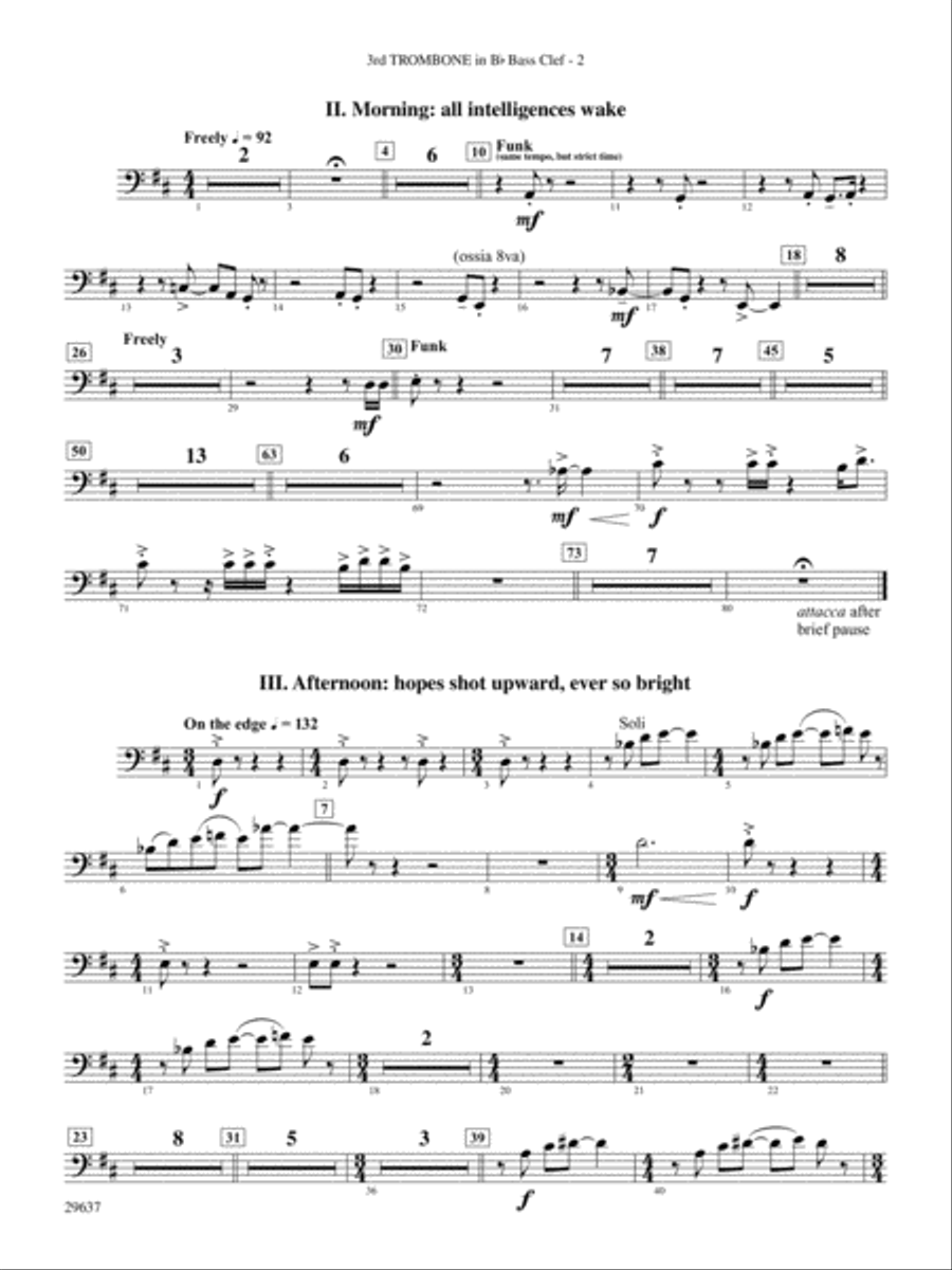 Day Dreams: (World Part) 3rd B-flat Trombone B.C. Concert Band scores gallery preview page 2