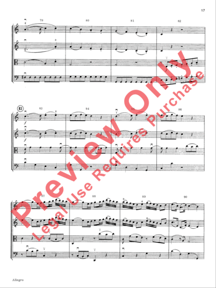 Mozart String Quartets String Quartet scores gallery preview page 18