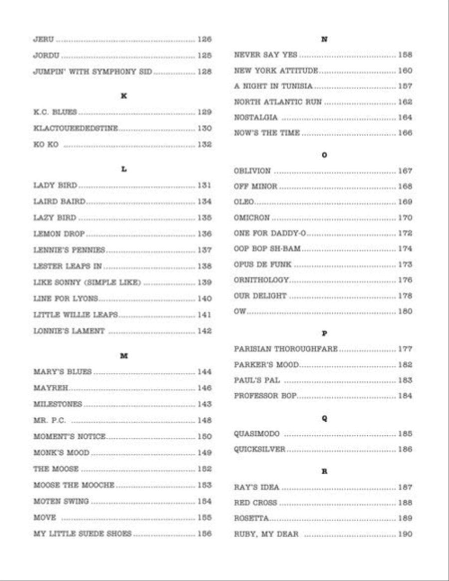 The Real Bebop Book E-Flat Instrument scores gallery preview page 6