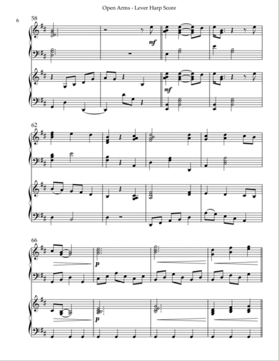 Open Arms Celtic Harp scores gallery preview page 6
