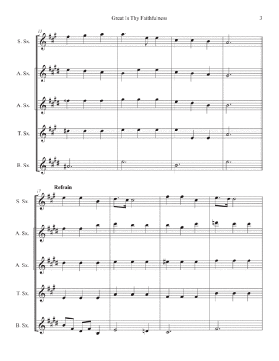 Great Is Thy Faithfulness Woodwind Quintet scores gallery preview page 3