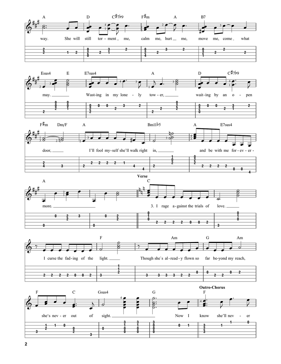 Evermore (from Beauty and the Beast) Guitar Tablature scores gallery preview page 2
