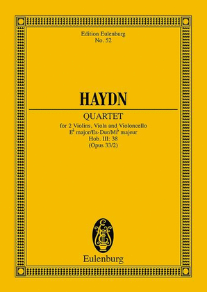 Book cover for String Quartet in E-flat Major, Op. 33/2