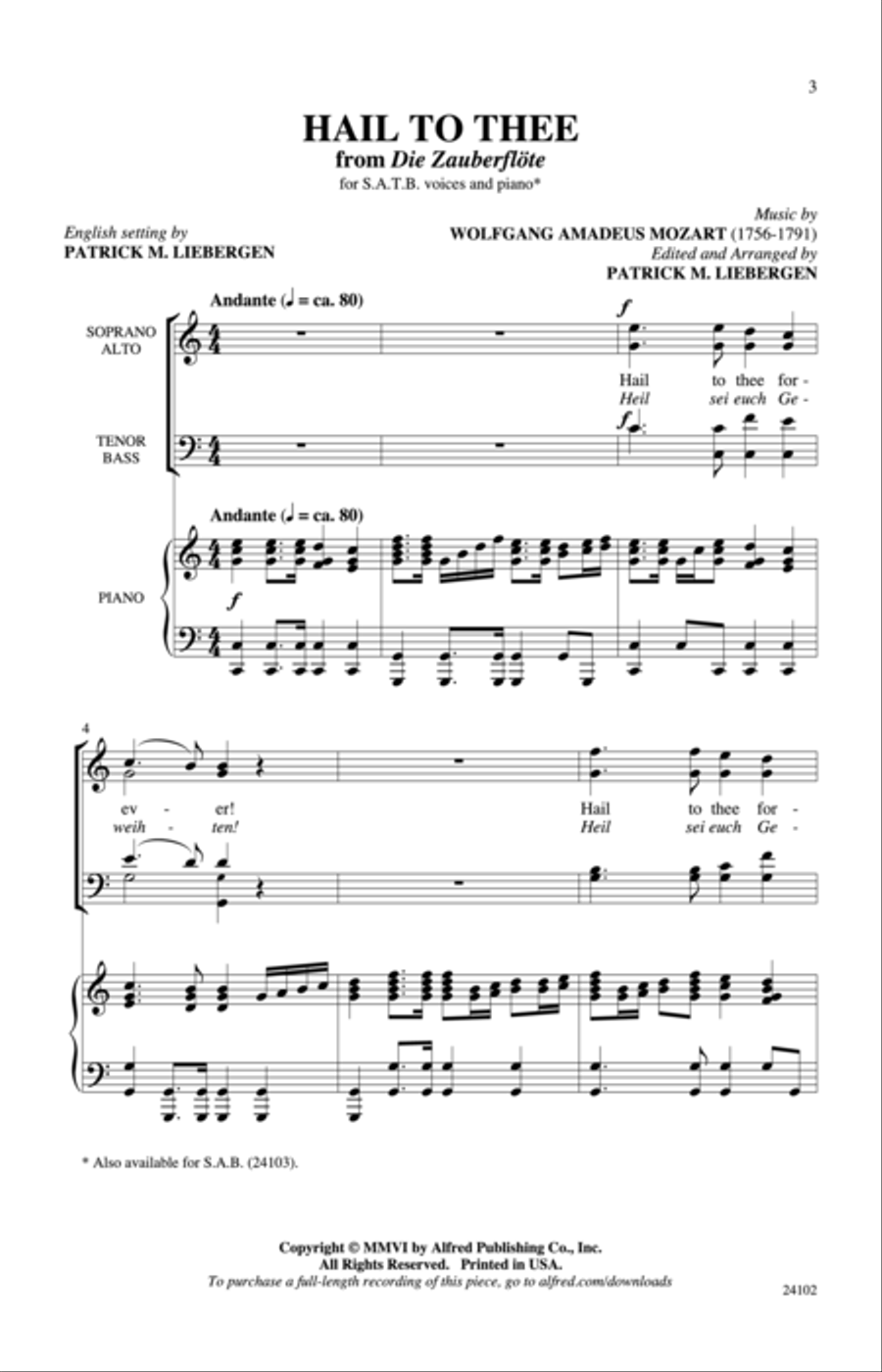 Hail to Thee 4-Part scores gallery preview page 2