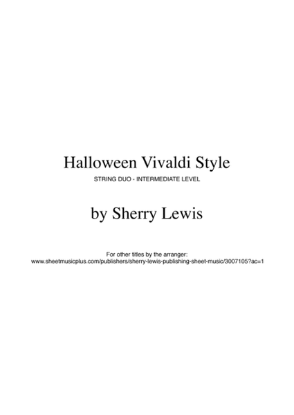 HALLOWEEN VIVALDI STYLE String Duo, Intermediate Level for violin and cello image number null