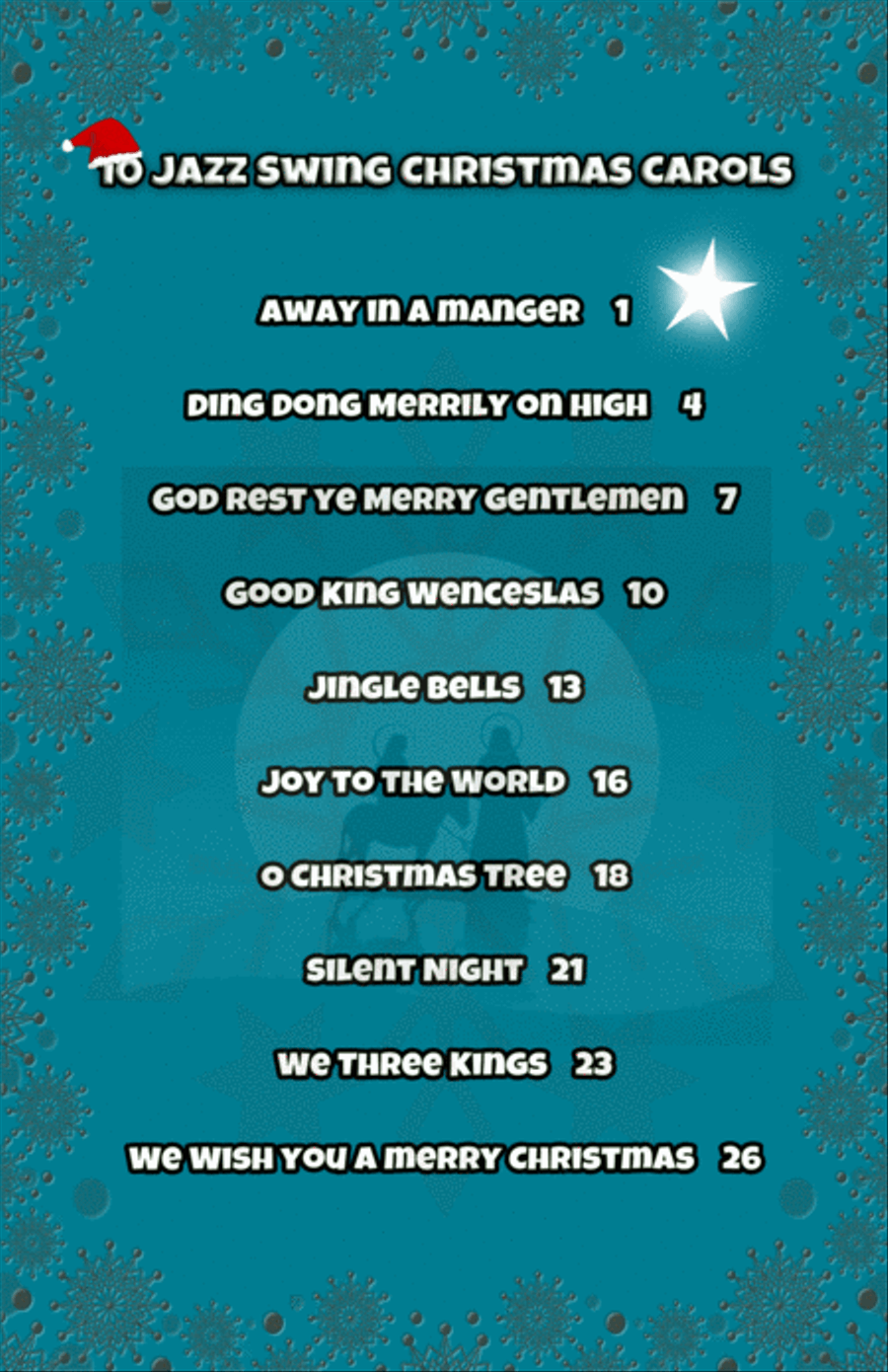 10 Jazz Swing Carols for Flute and Violin Duet Flute scores gallery preview page 2