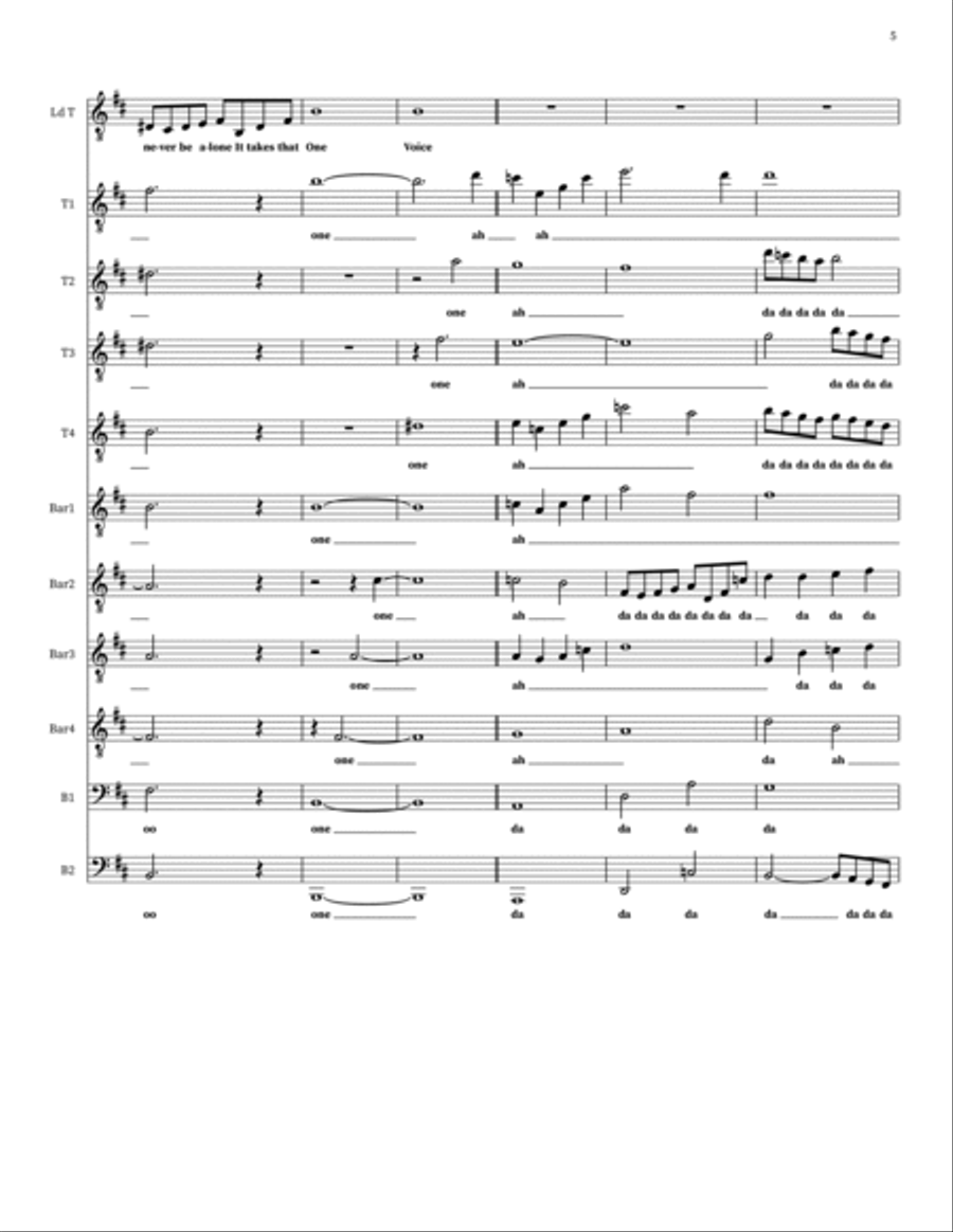 One Voice One Voice Choir scores gallery preview page 5