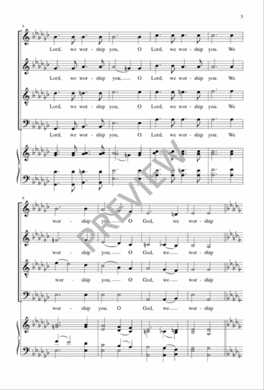 We Worship You We Worship You 4-Part scores gallery preview page 3