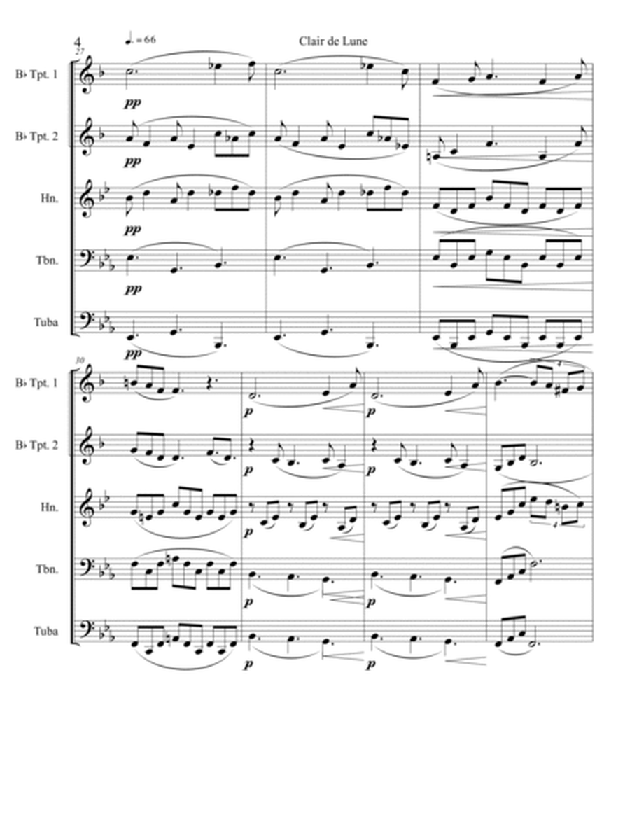 Clair de Lune for Brass Quintet image number null