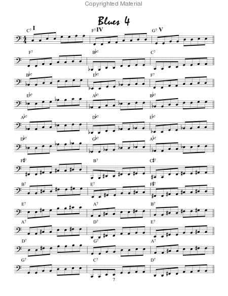 Blues Bass Lines for Piano/Keyboards in all 12 Keys