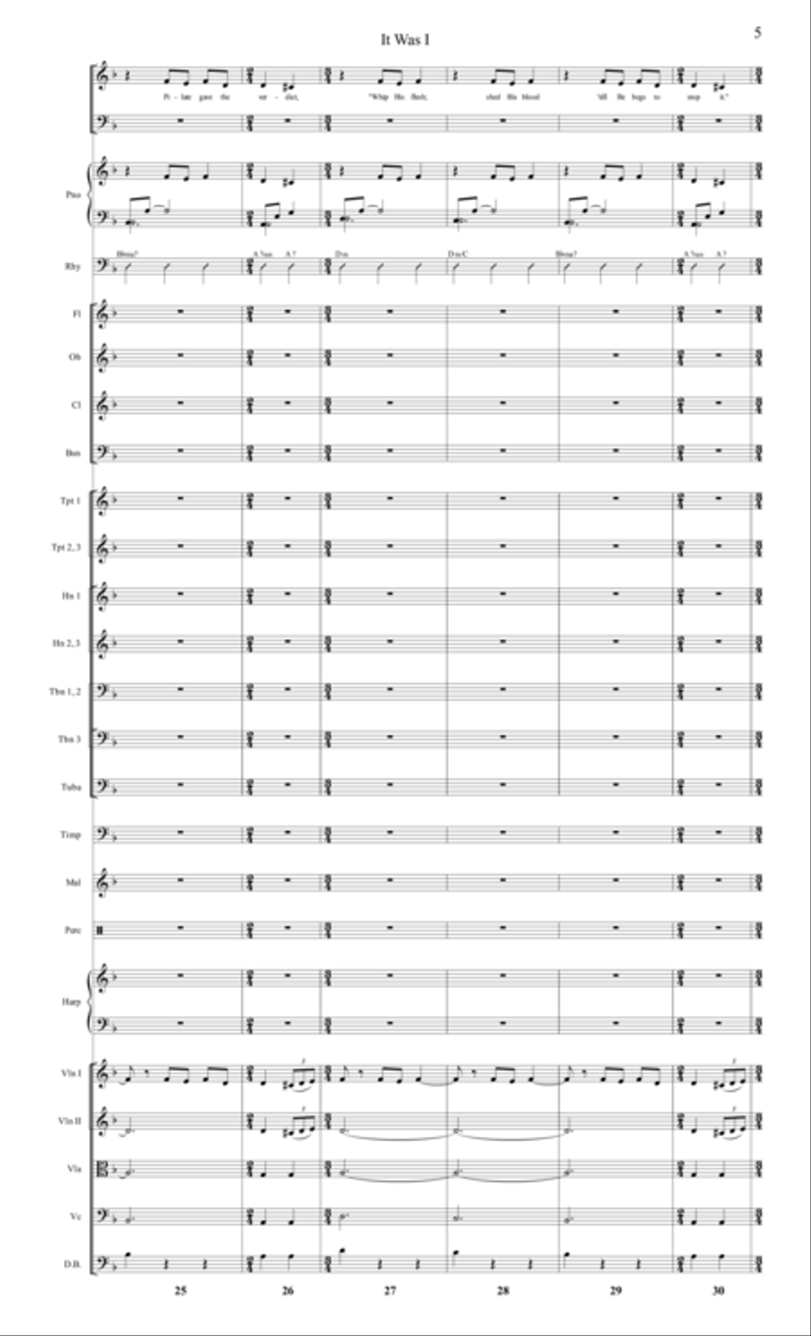 It Was I (Conductor Score) Full Orchestra scores gallery preview page 5