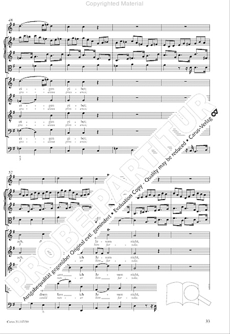 Heart and mouth and thought and action (Herz und Mund und Tat und Leben) (Herz und Mund und Tat und Leben) 4-Part scores gallery preview page 35