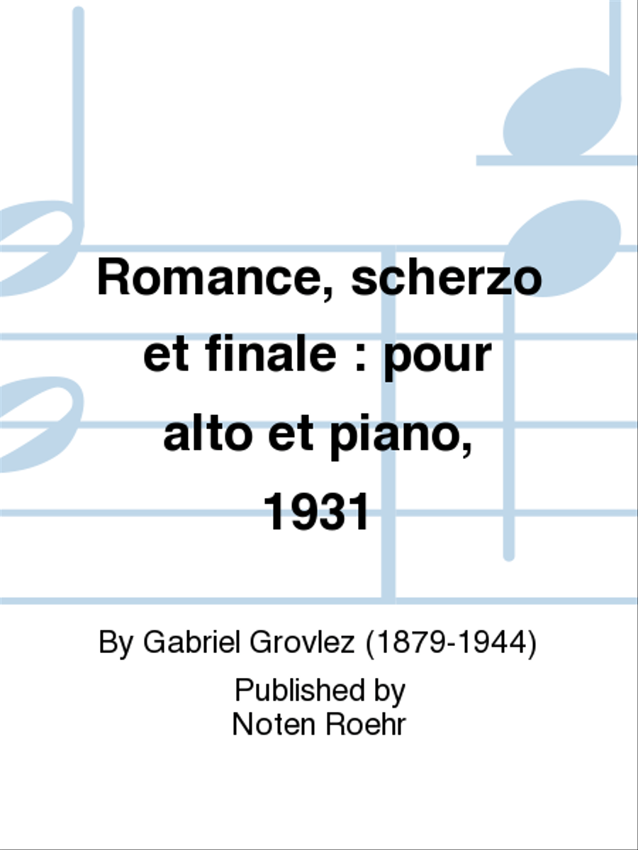 Romance, scherzo et finale Piano Accompaniment scores gallery preview page 1