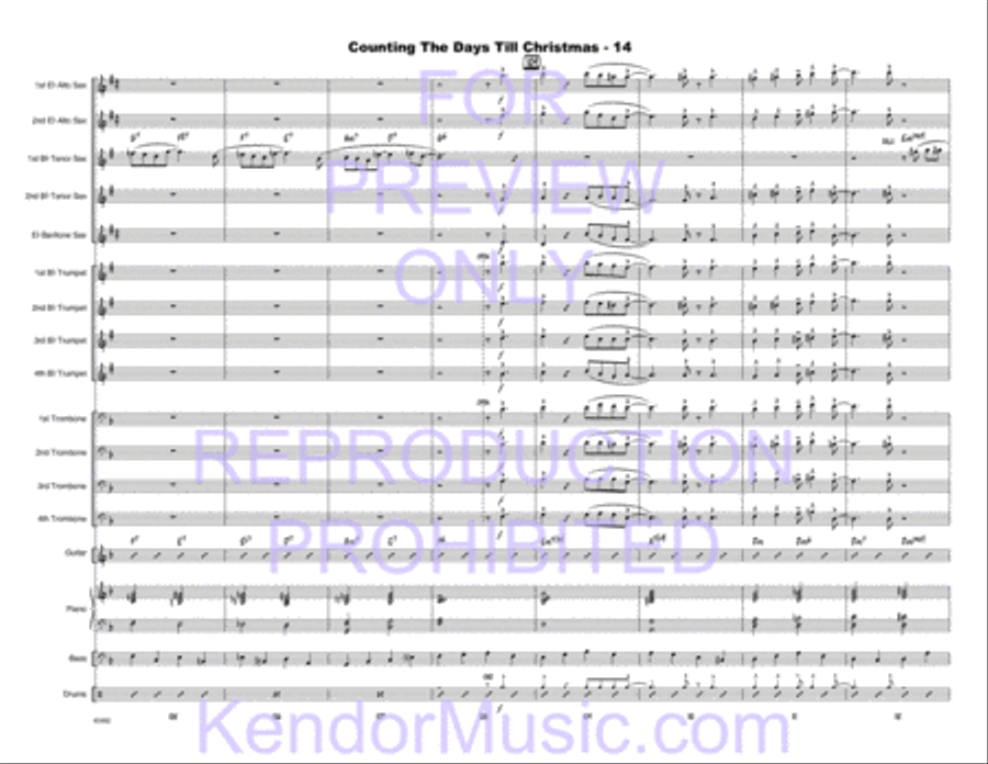 Counting The Days Till Christmas Jazz Ensemble scores gallery preview page 15