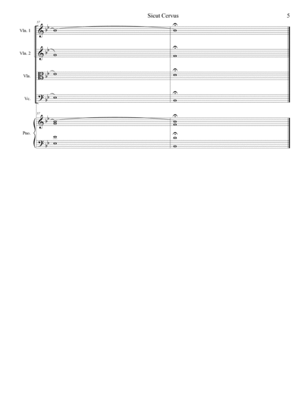 Sicut Cervus (String Quartet and Piano) image number null